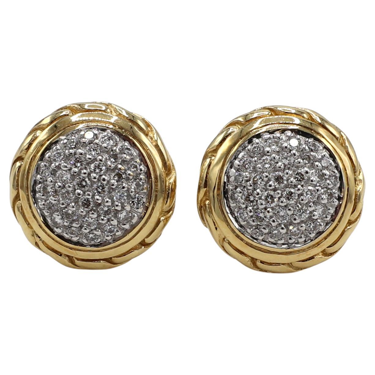 14K Yellow Gold Round+Baguette Diamond Large Earrings – Maurice's Jewelers